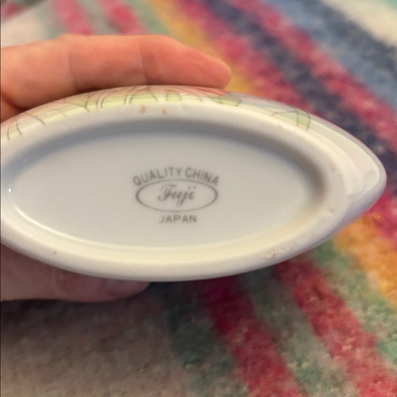 Floral Ceramic Vase with Pink and Green Accents - Picture 3 of 5